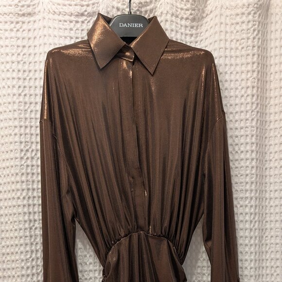 Norma Kamali oversized boyfriend shirt dress - Picture 3 of 3